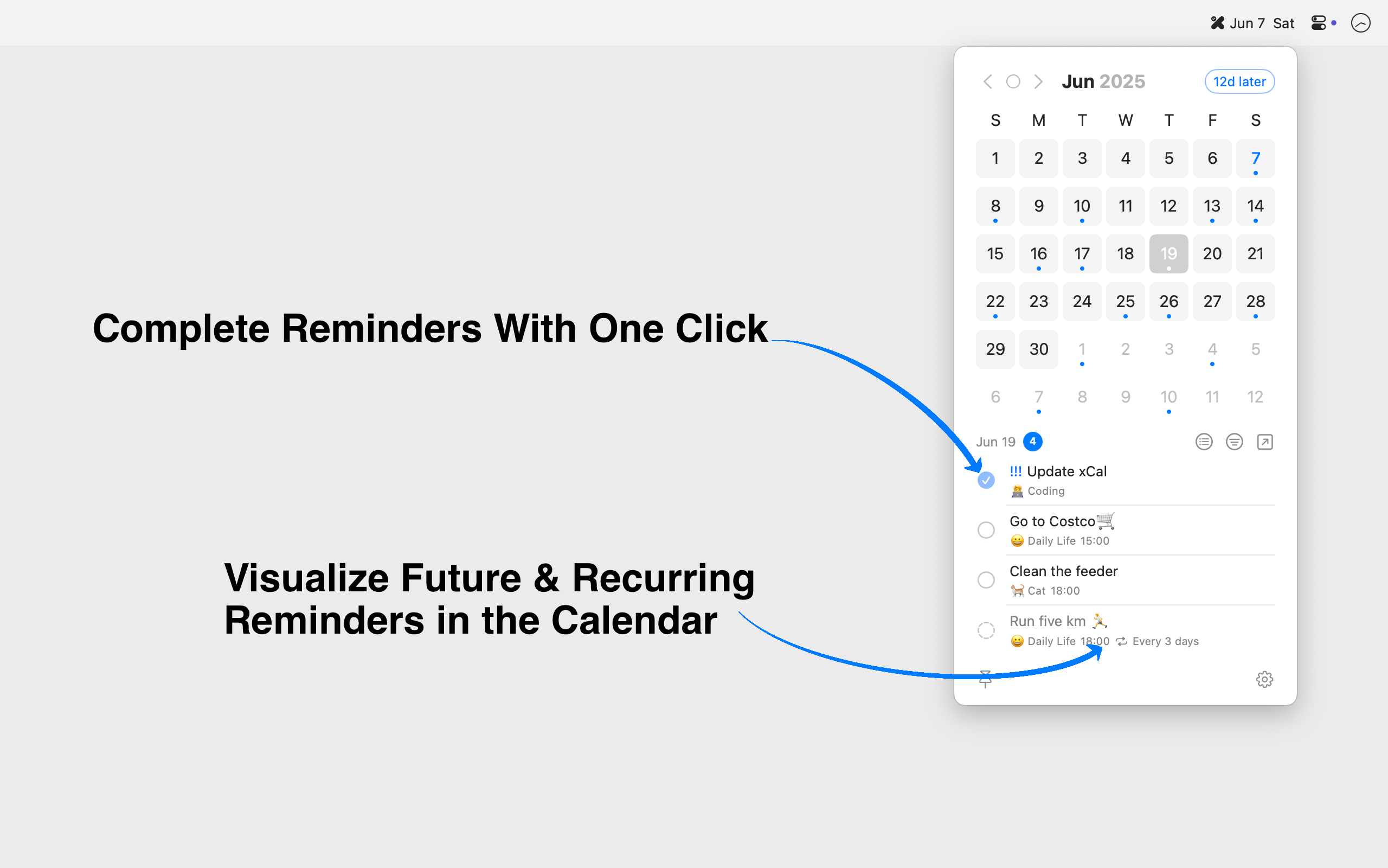 xCal feature interface